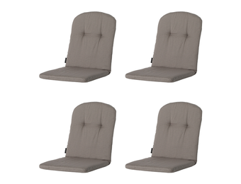 Madison -  Kuipstoelkussen Hoge Rug Rib liver - Ca. 96x45 cm - Set van 4