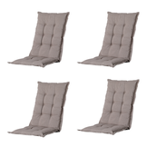 Madison -  Tuinstoelkussen Lage Rug Basic taupe - Ca. 105x50 cm - Set van 4