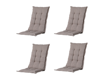Madison -  Tuinstoelkussen Lage Rug Basic taupe - Ca. 105x50 cm - Set van 4