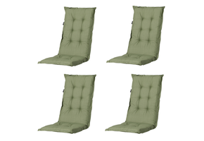 Madison -  Tuinstoelkussen Lage Rug Basic green - Ca. 105x50 cm - Set van 4