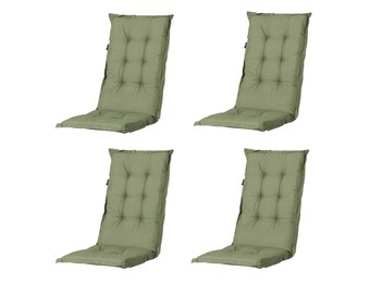 Madison -  Tuinstoelkussen Lage Rug Basic green - Ca. 105x50 cm - Set van 4