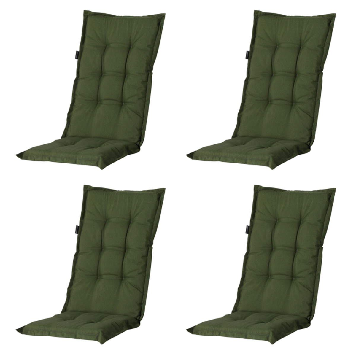 Madison -  Tuinstoelkussen Lage Rug Panama green - Ca. 105x50 cm - Set van 4