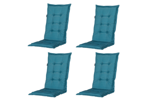 Madison -  Tuinstoelkussen Lage Rug Panama sea blue - Ca. 105x50 cm - Set van 4