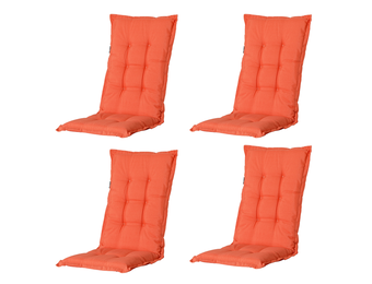 Madison -  Tuinstoelkussen Lage Rug Panama flame orange - Ca. 105x50 cm - Set van 4