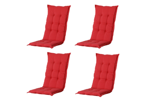 Madison -  Tuinstoelkussen Lage Rug Panama brick red - Ca. 105x50 cm - Set van 4
