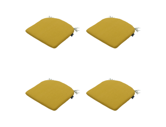 Madison - Zitkussen Panama mustard - Ca. 46x48 cm - Set van 4