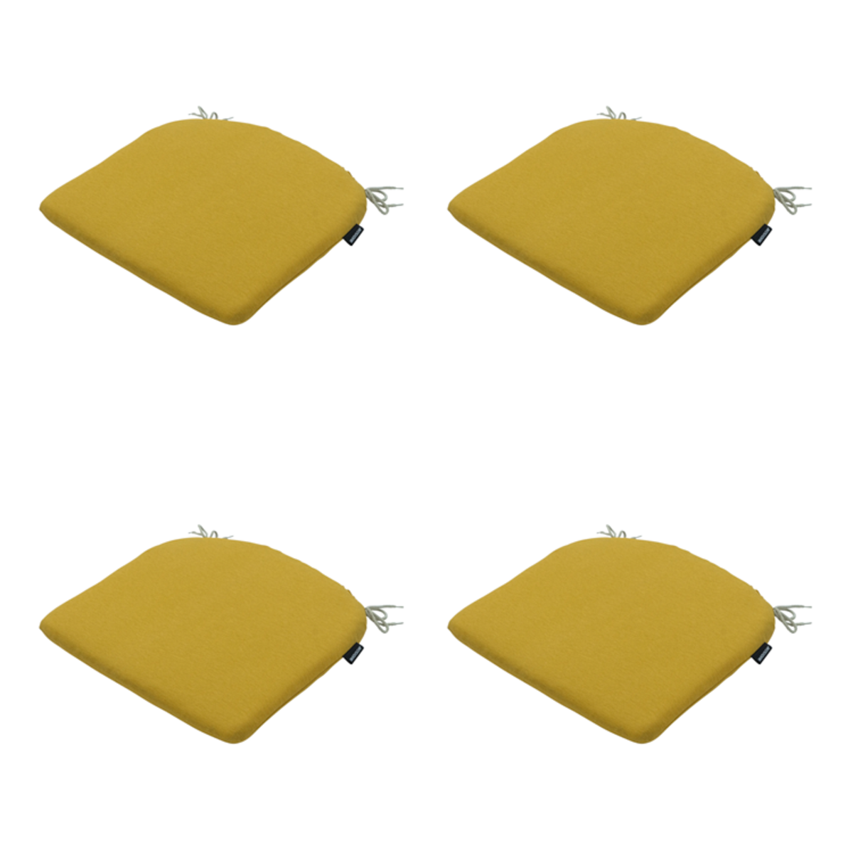 Madison -  Zitkussen Panama mustard - Ca. 46x48 cm - Set van 4