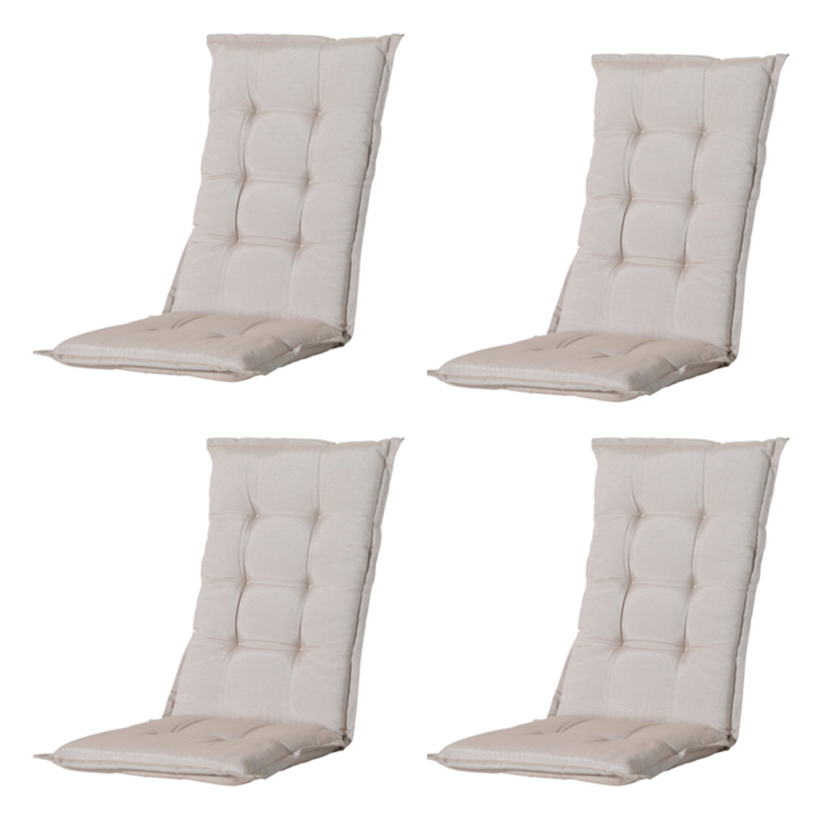 Madison -  Tuinstoelkussen Lage Rug Panama linnen - Ca. 105x50 cm - Set van 4