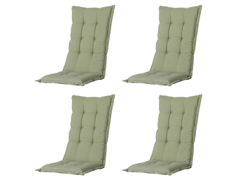Madison -  Tuinstoelkussen Hoge Rug Panama sage - Ca. 123x50 cm - Set van 4