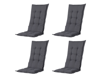 Madison -  Tuinstoelkussen Hoge Rug Panama grey - Ca. 123x50 cm - Set van 4