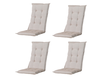 Madison -  Tuinstoelkussen Hoge Rug Panama linnen - Ca. 123x50 cm - Set van 4