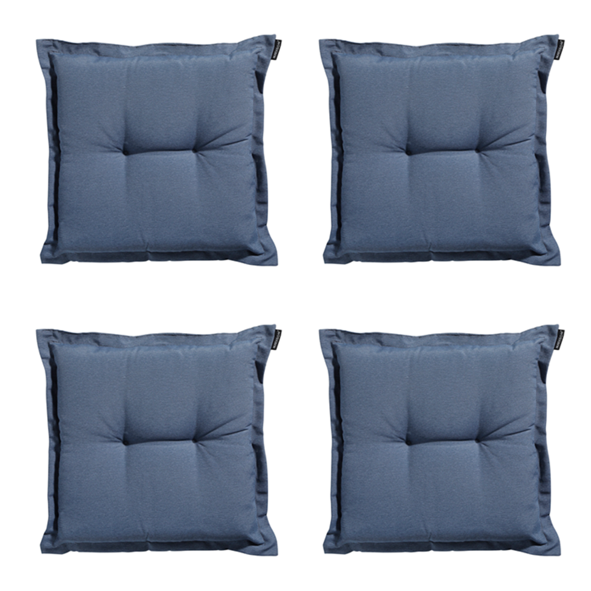Madison -  Zitkussen Panama safier blue - Ca. 50x50 cm - Set van 4