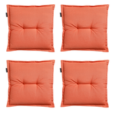 Madison -  Zitkussen Panama flame orange - Ca. 50x50 cm - Set van 4
