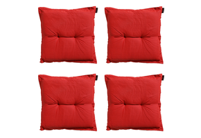 Madison -  Zitkussen Basic red - Ca. 50x50 cm - Set van 4