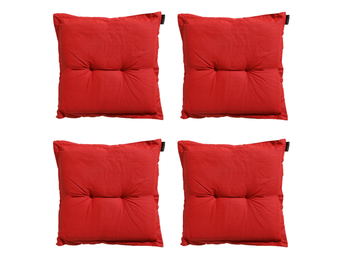 Madison -  Zitkussen Basic red - Ca. 50x50 cm - Set van 4