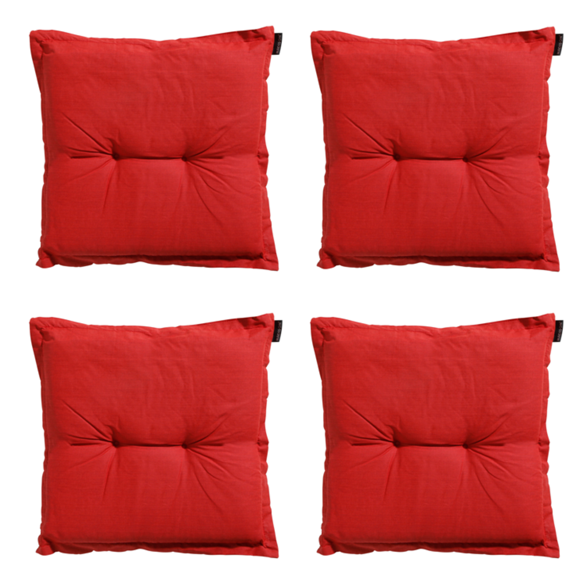 Madison -  Zitkussen Basic red - Ca. 50x50 cm - Set van 4