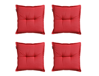 Madison -  Zitkussen Panama brick red - Ca. 50x50 cm - Set van 4