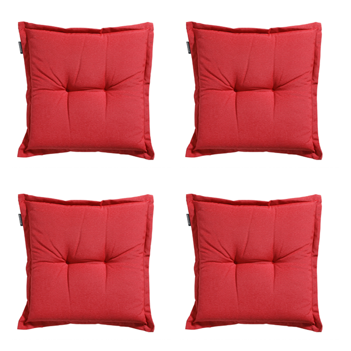 Madison -  Zitkussen Panama brick red - Ca. 50x50 cm - Set van 4