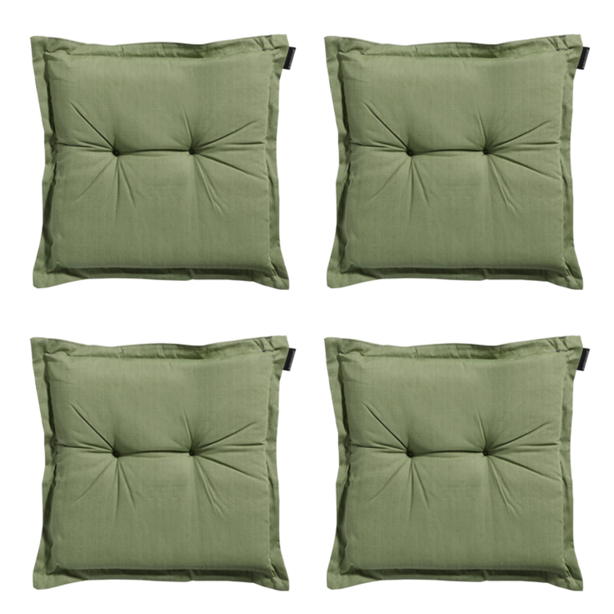 Madison -  Zitkussen Basic green - Ca. 50x50 cm - Set van 4