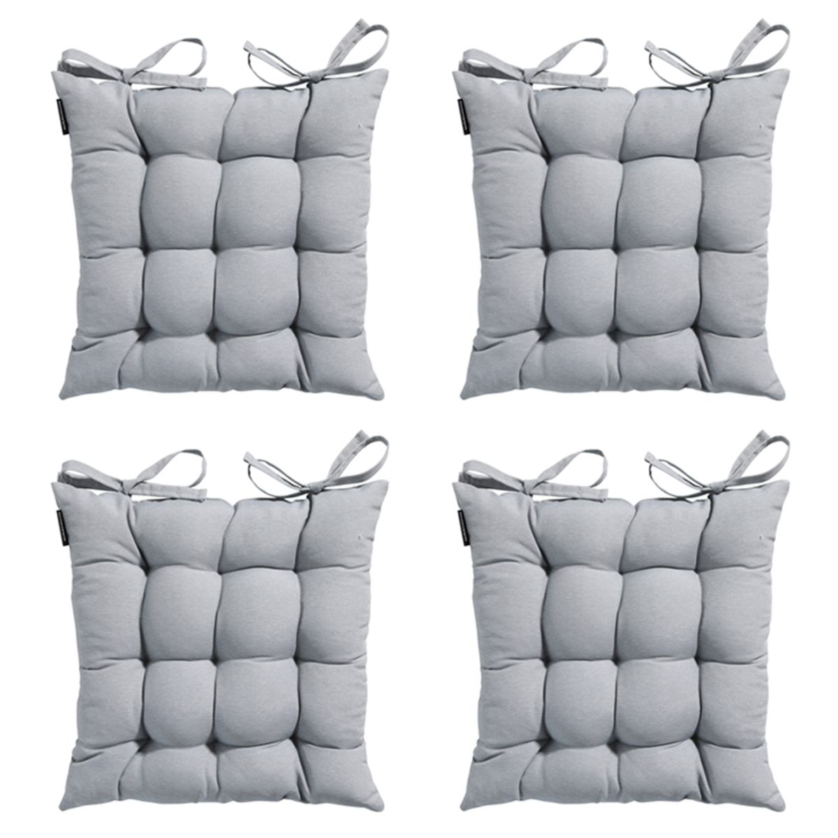 Madison -  Zitkussen Toscane Panama light grey - Ca. 46x46 cm - Set van 4