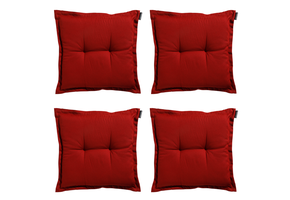 Madison -  Zitkussen Rib red - Ca. 50x50 cm - Set van 4