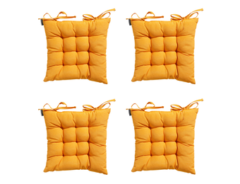 Madison -  Zitkussen Toscane Panama golden glow - Ca. 46x46 cm - Set van 4
