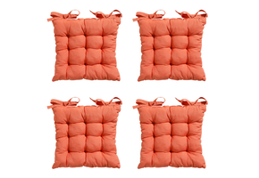 Madison -  Zitkussen Toscane Panama flame orange - Ca. 46x46 cm - Set van 4