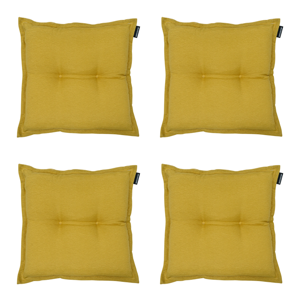 Madison -  Zitkussen Panama mustard - Ca. 50x50 cm - Set van 4