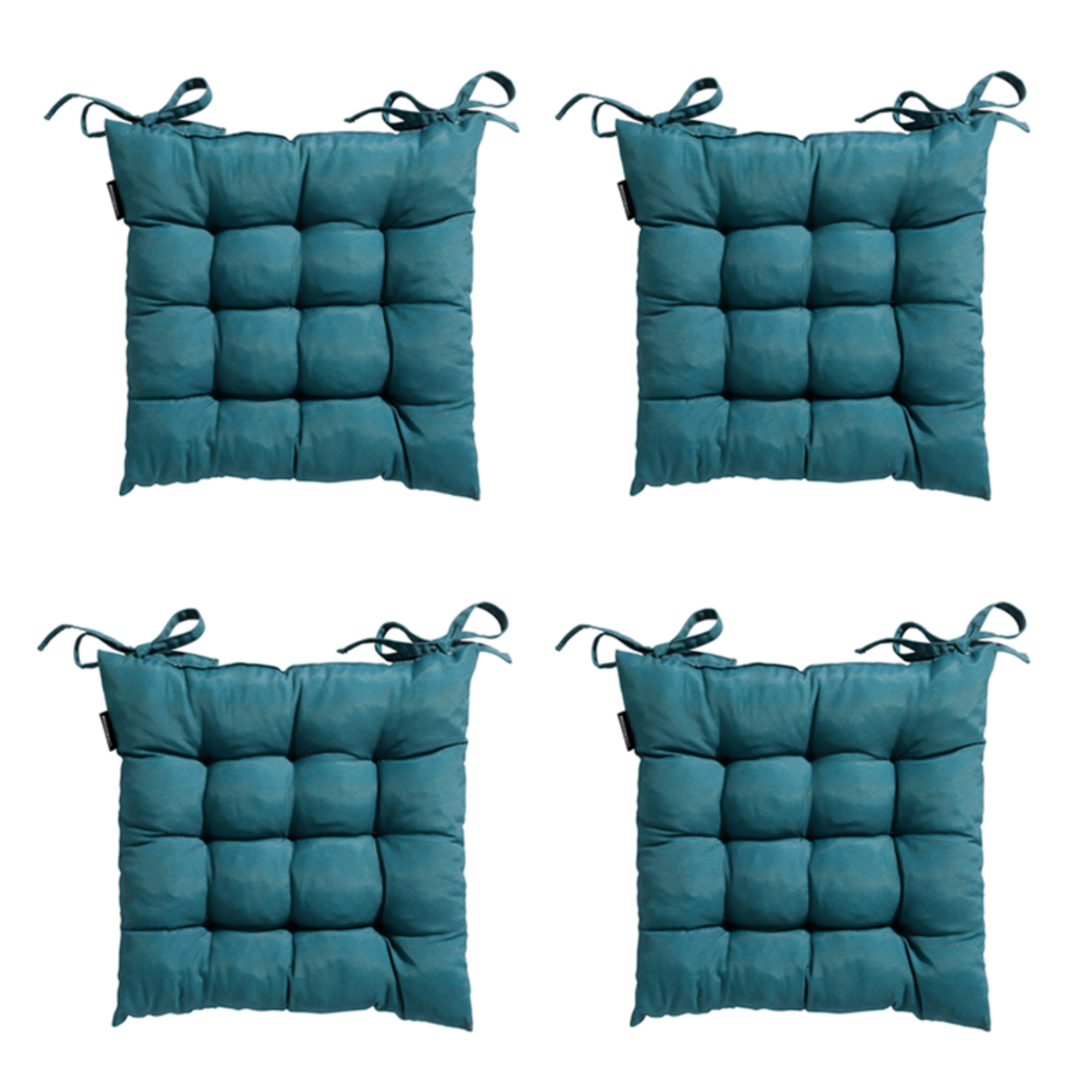 Madison -  Zitkussen Panama sea blue - Ca. 46x46 cm - Set van 4