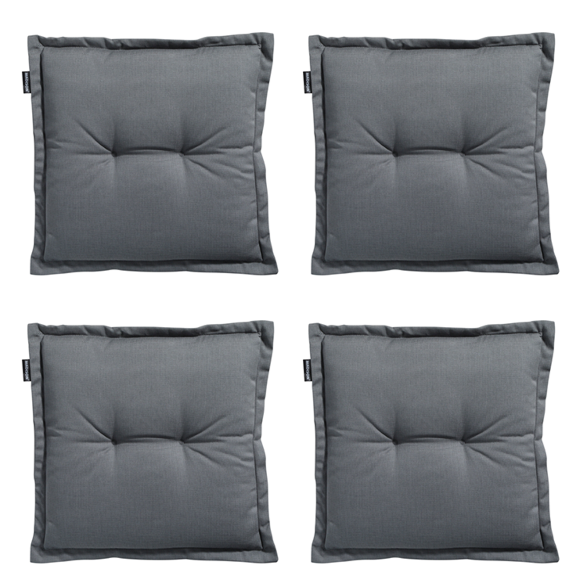 Madison -  Zitkussen Rib grey - Ca. 50x50 cm - Set van 4