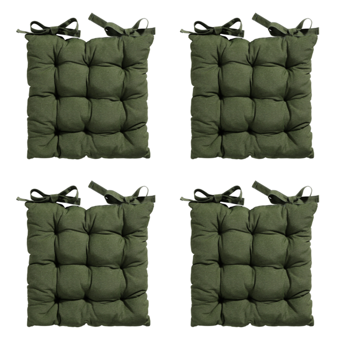 Madison -  Zitkussen Toscane Panama green - Ca. 46x46 cm - Set van 4