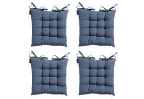 Madison -  Zitkussen Toscane Panama safier blue - Ca. 46x46 cm - Set van 4