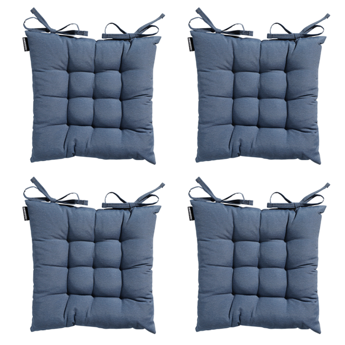 Madison -  Zitkussen Toscane Panama safier blue - Ca. 46x46 cm - Set van 4