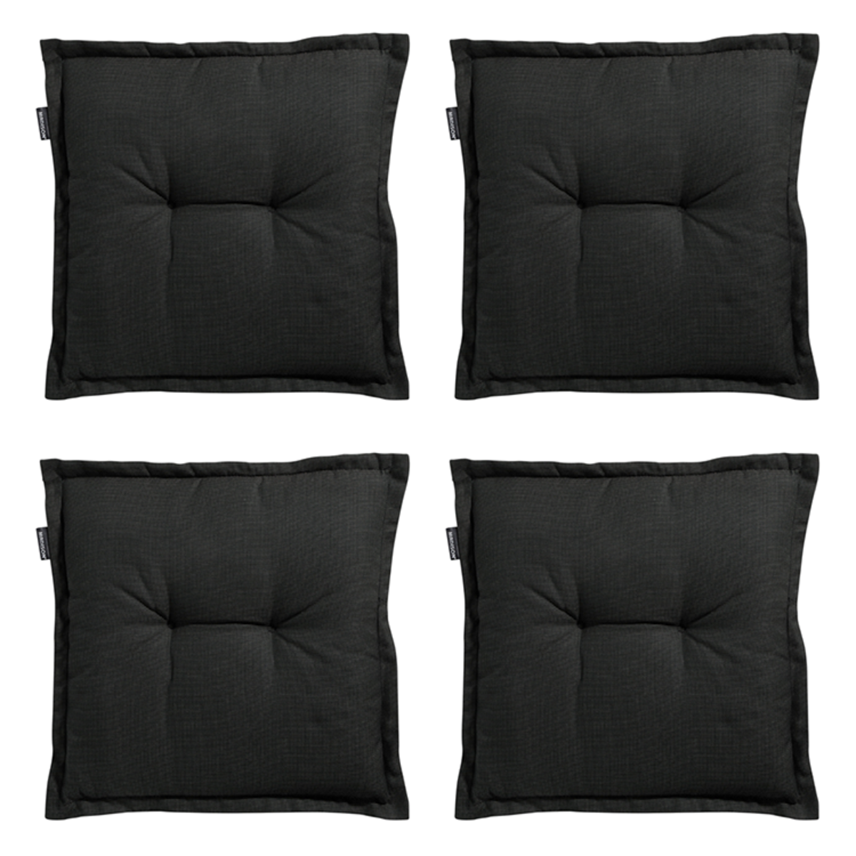 Madison -  Zitkussen Rib black - Ca. 50x50 cm - Set van 4