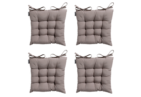 Madison -  Zitkussen Toscane Panama taupe - Ca. 46x46 cm - Set van 4