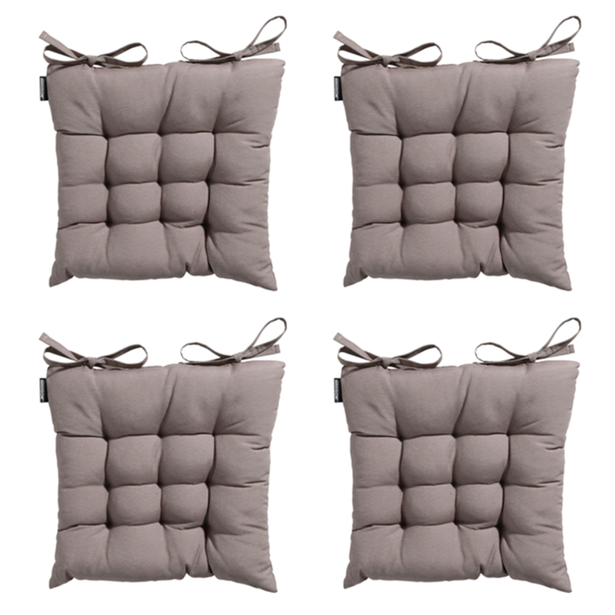 Madison -  Zitkussen Toscane Panama taupe - Ca. 46x46 cm - Set van 4