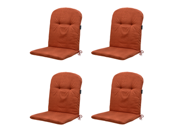 Madison -  Kuipstoelkussen Hoge Rug Basic terra - Ca. 96x45 cm - Set van 4