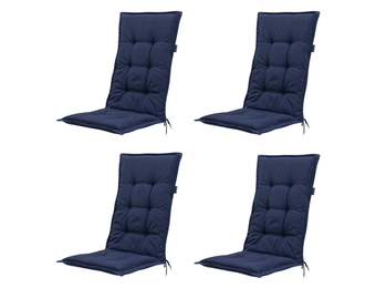 Madison -  Tuinstoelkussen Lage Rug Panama indigo - Ca. 105x50 cm - Set van 4