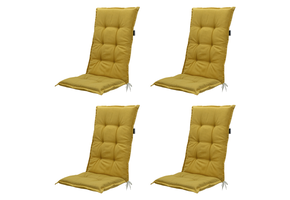 Madison -  Tuinstoelkussen Lage Rug Panama mustard - Ca. 105x50 cm - Set van 4