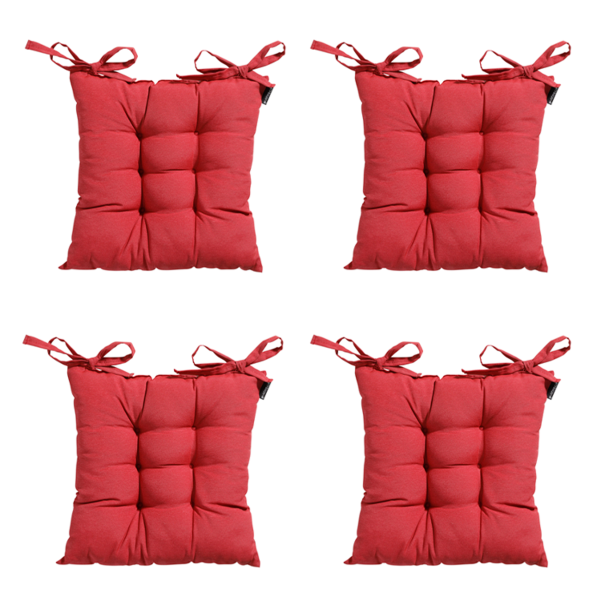Madison -  Zitkussen Toscane Panama brick red - Ca. 46x46 cm - Set van 4