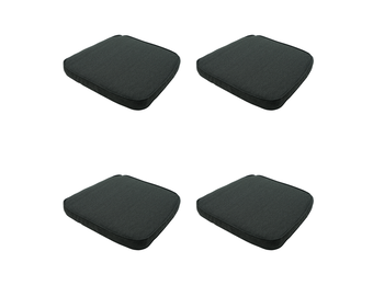 Madison -  Zitkussen Wicker Dark grey canvas eco+ - Ca. 48x48 cm - Set van 4