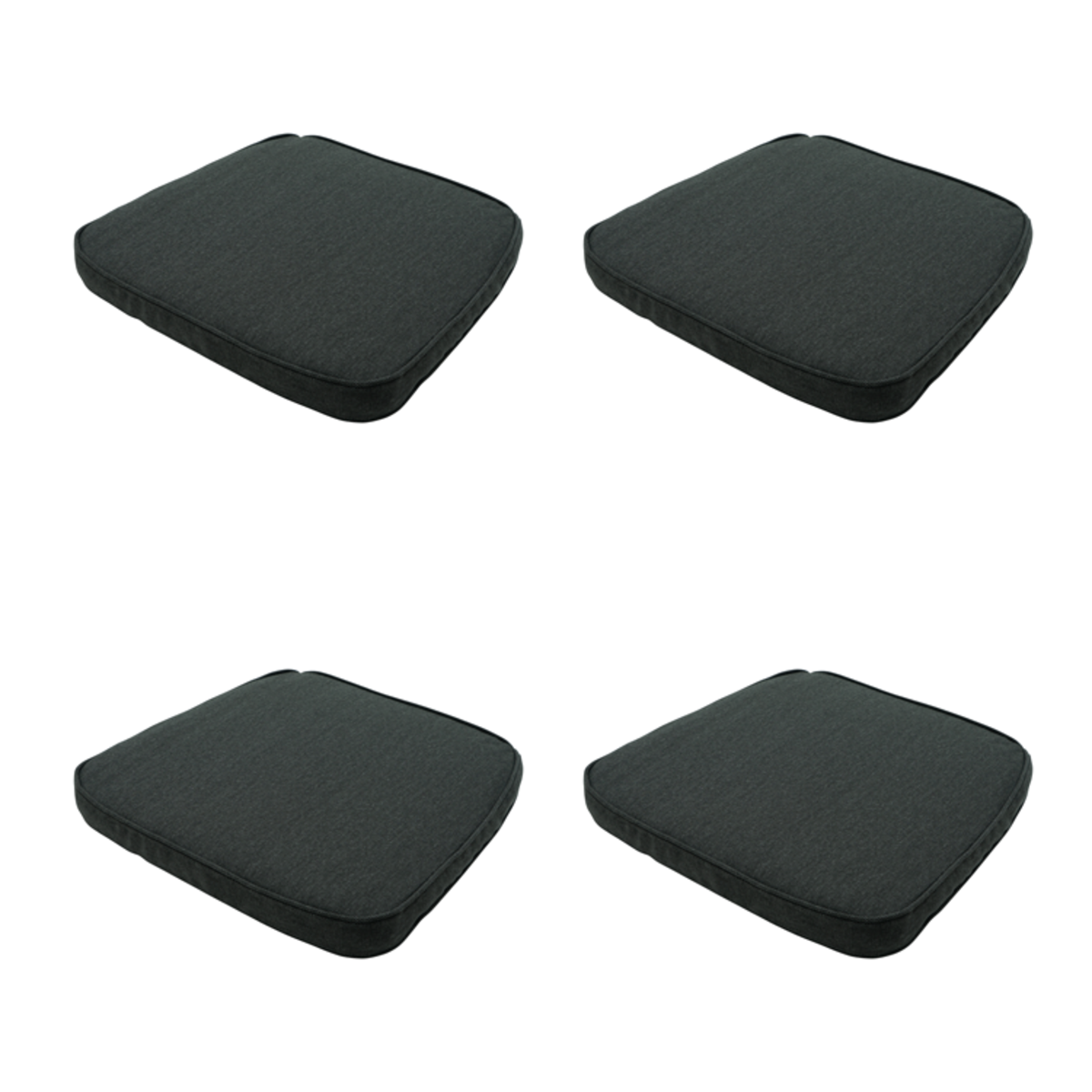 Madison -  Zitkussen Wicker Dark grey canvas eco+ - Ca. 48x48 cm - Set van 4