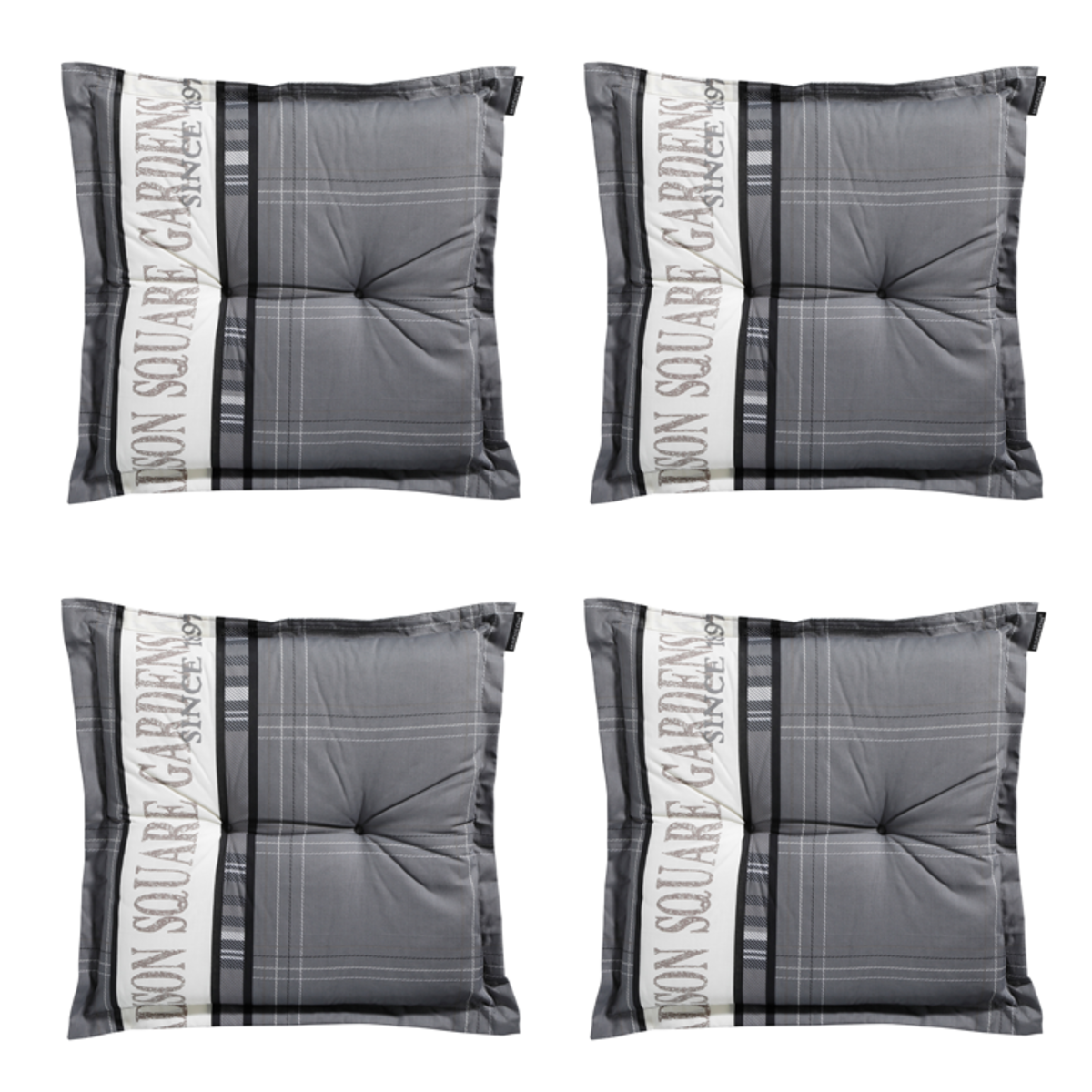 Madison -  Zitkussen Madison garden grey - Ca. 50x50 cm - Set van 4