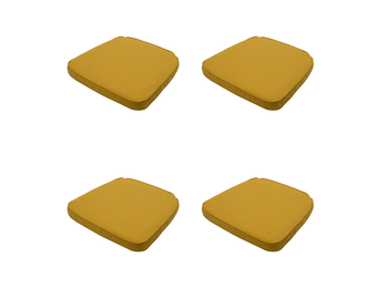 Madison -  Zitkussen Wicker Gold canvas eco+ - Ca. 48x48 cm - Set van 4