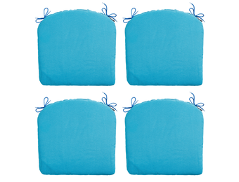 Madison -  Zitkussen Panama aqua - Ca. 46x48 cm - Set van 4