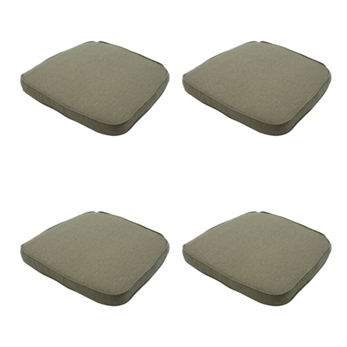 Madison -  Zitkussen Wicker Taupe canvas eco+ - Ca. 48x48 cm - Set van 4