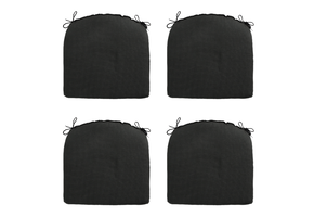 Madison -  Zitkussen Rib black  - Ca. 46x48 cm - Set van 4