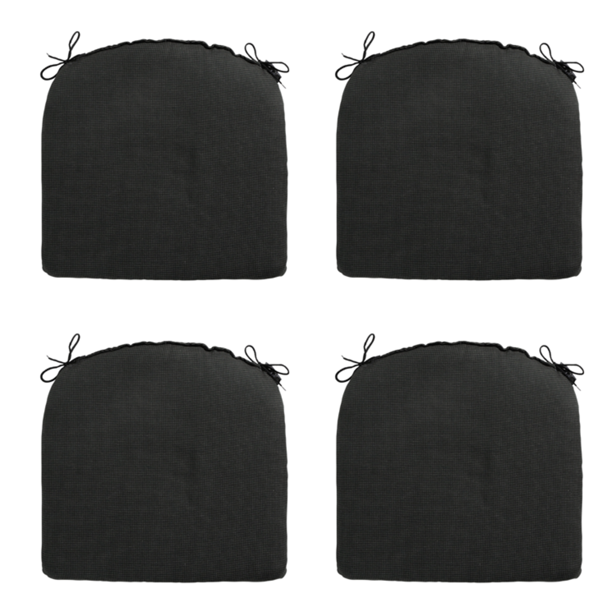 Madison -  Zitkussen Rib black  - Ca. 46x48 cm - Set van 4