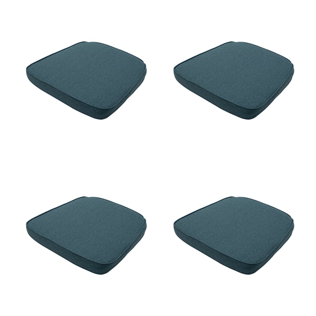 Madison -  Zitkussen Wicker Sea blue canvas eco+ - Ca. 48x48 cm - Set van 4