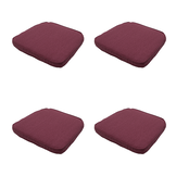 Madison -  Zitkussen Wicker Bordeaux canvas eco+ - Ca. 48x48 cm - Set van 4